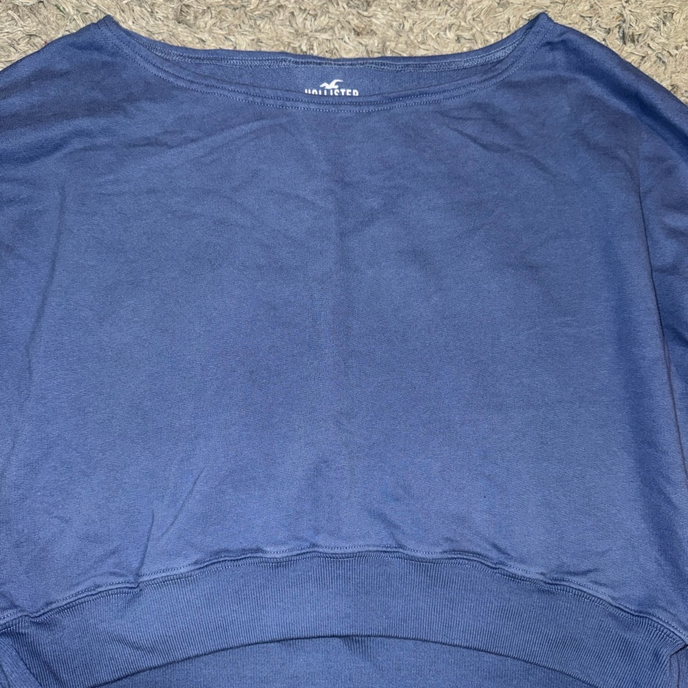 Hollister Blue Off-the-Shoulder Sweater